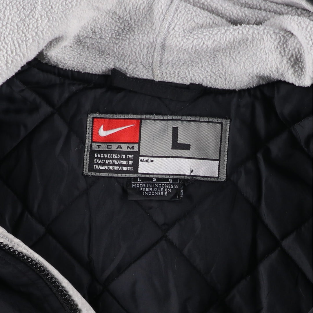 2000'S Nike Team NFL Las Vegas Raiders Padded Puffer Jacket, Men's Size L Nylon black type Vintage Second Hand