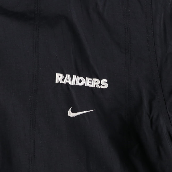 2000'S Nike Team NFL Las Vegas Raiders Padded Puffer Jacket, Men's Size L Nylon black type Vintage Second Hand