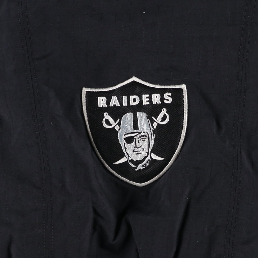 2000'S Nike Team NFL Las Vegas Raiders Padded Puffer Jacket, Men's Size L Nylon black type Vintage Second Hand