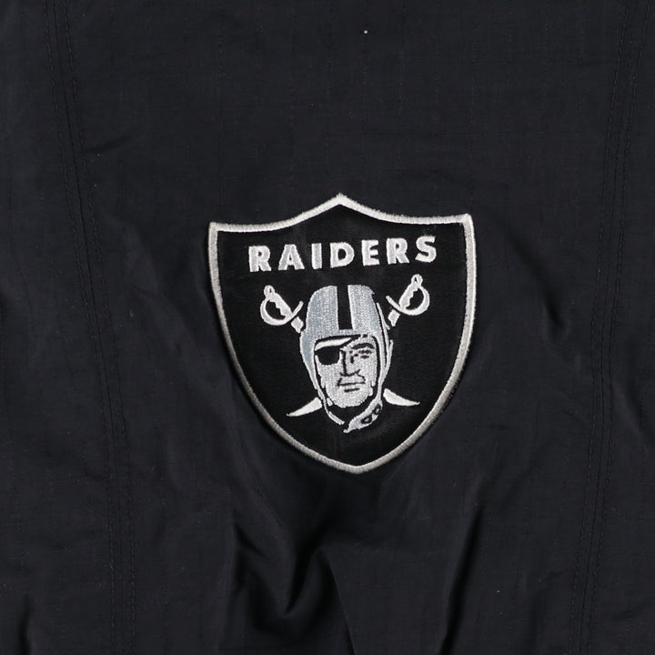 2000'S Nike Team NFL Las Vegas Raiders Padded Puffer Jacket, Men's Size L Nylon black type Vintage Second Hand
