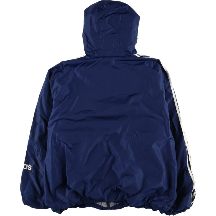 2000'S Adidas padded hoodie/puffer jacket, men's size XXL Nylon blue type Vintage Second Hand