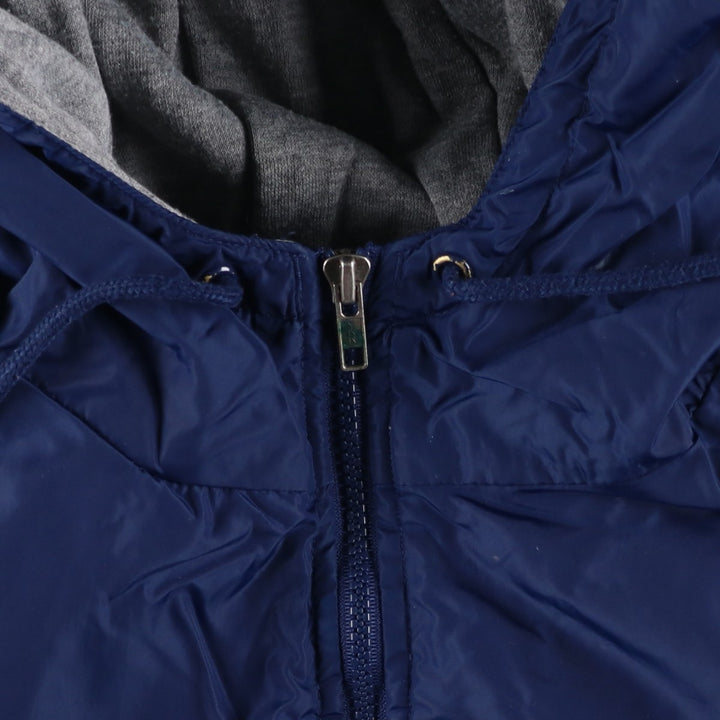 2000'S Adidas padded hoodie/puffer jacket, men's size XXL Nylon blue type Vintage Second Hand