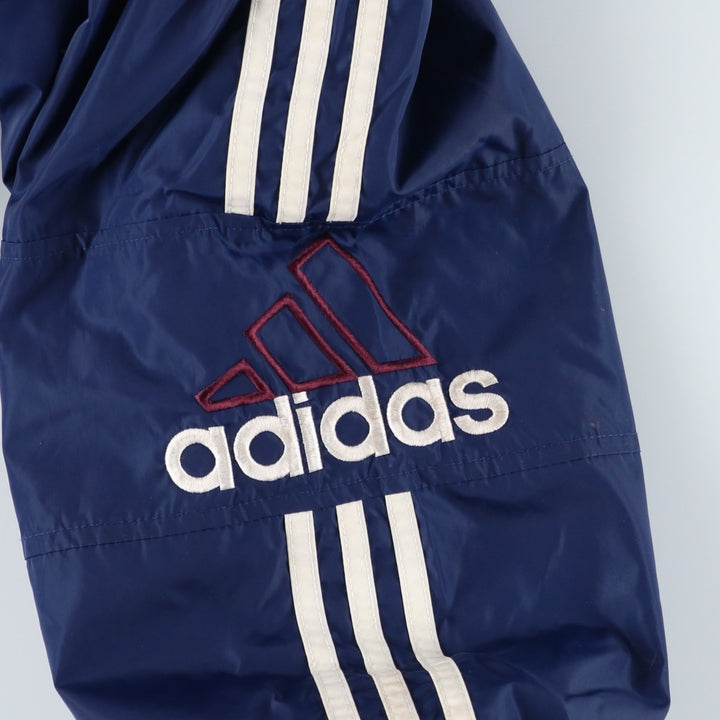 2000'S Adidas padded hoodie/puffer jacket, men's size XXL Nylon blue type Vintage Second Hand