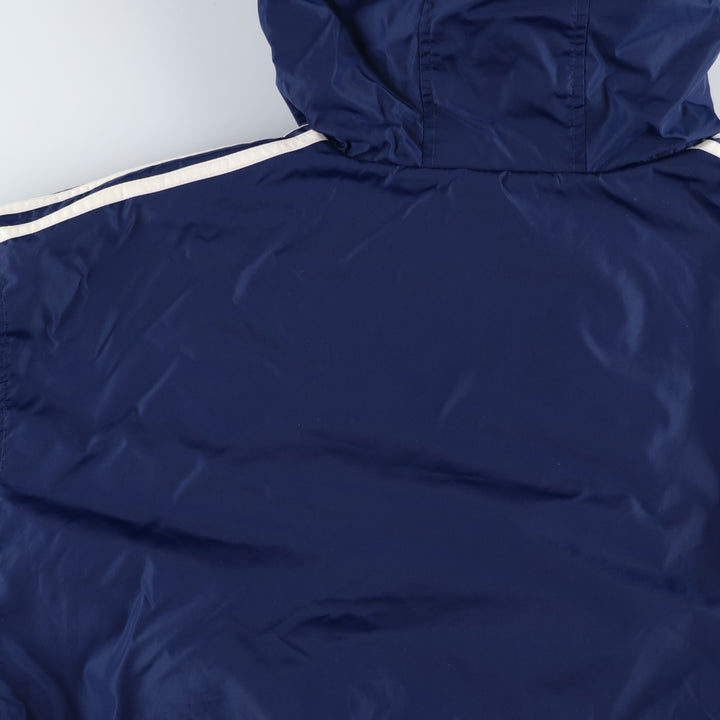 2000'S Adidas padded hoodie/puffer jacket, men's size XXL Nylon blue type Vintage Second Hand