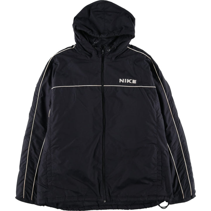Nike padded hoodie/puffer jacket, men's size XL Nylon black type Vintage Second Hand