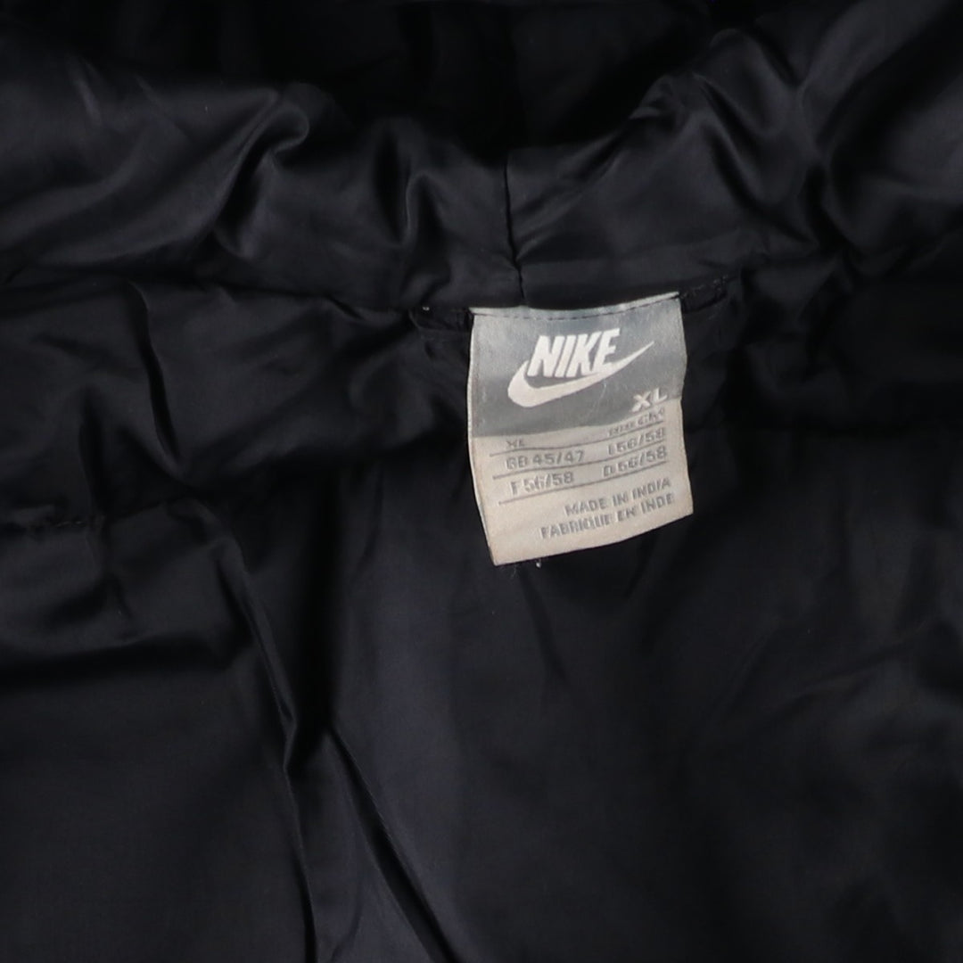 Nike padded hoodie/puffer jacket, men's size XL Nylon black type Vintage Second Hand