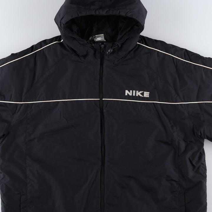 Nike padded hoodie/puffer jacket, men's size XL Nylon black type Vintage Second Hand
