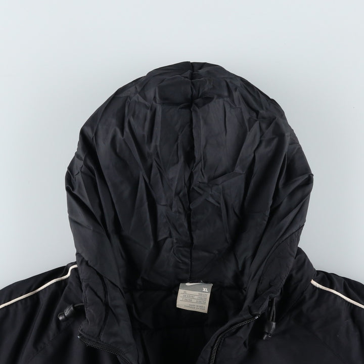 Nike padded hoodie/puffer jacket, men's size XL Nylon black type Vintage Second Hand