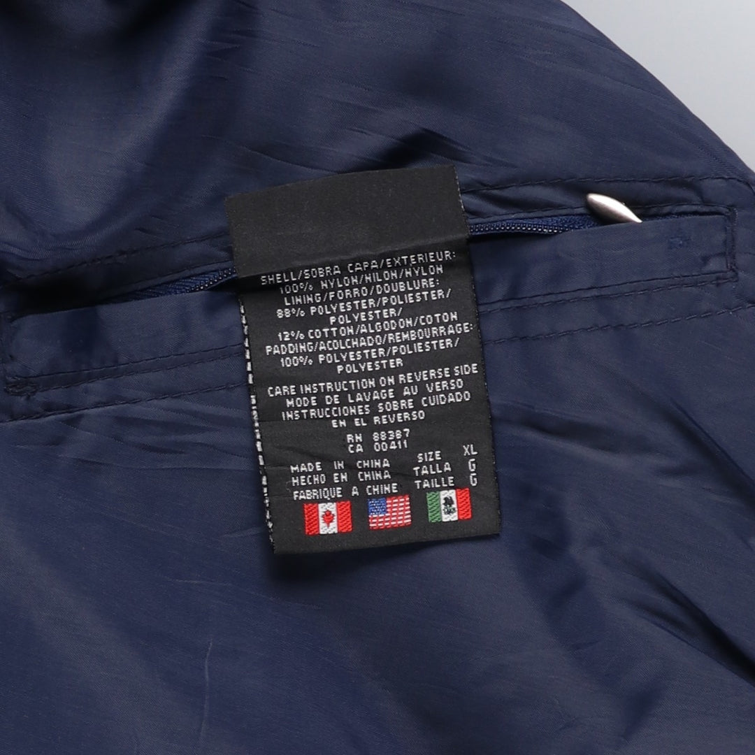 80s-90'S Adidas reversible nylon jacket with back logo, men's size XL Nylon navy blue type Vintage Second Hand