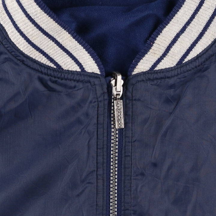 80s-90'S Adidas reversible nylon jacket with back logo, men's size XL Nylon navy blue type Vintage Second Hand