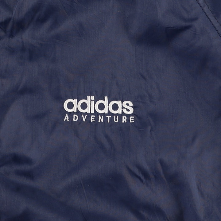 80s-90'S Adidas reversible nylon jacket with back logo, men's size XL Nylon navy blue type Vintage Second Hand