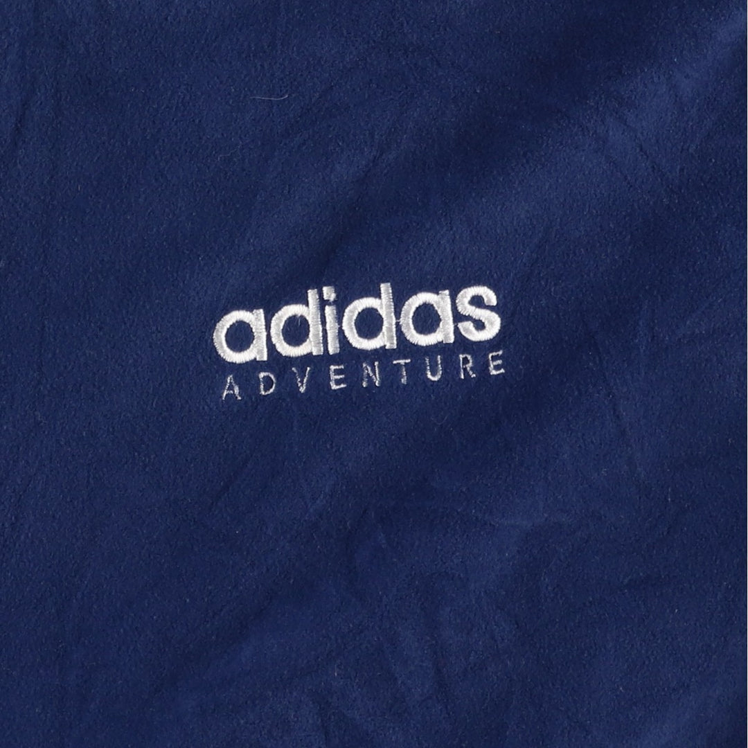 80s-90'S Adidas reversible nylon jacket with back logo, men's size XL Nylon navy blue type Vintage Second Hand