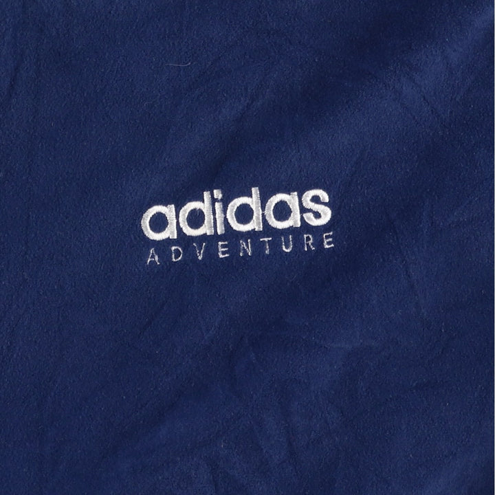 80s-90'S Adidas reversible nylon jacket with back logo, men's size XL Nylon navy blue type Vintage Second Hand