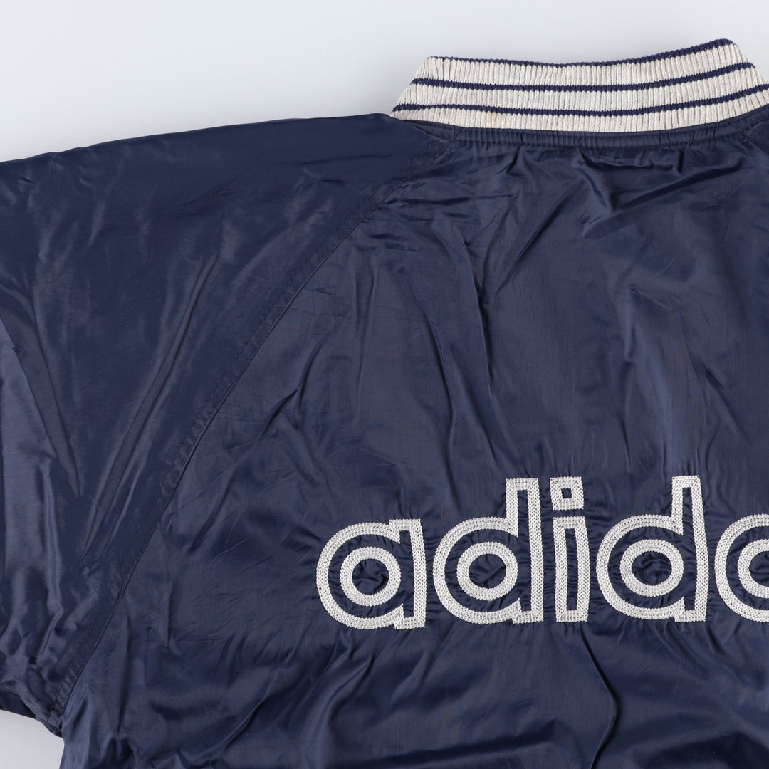 80s-90'S Adidas reversible nylon jacket with back logo, men's size XL Nylon navy blue type Vintage Second Hand