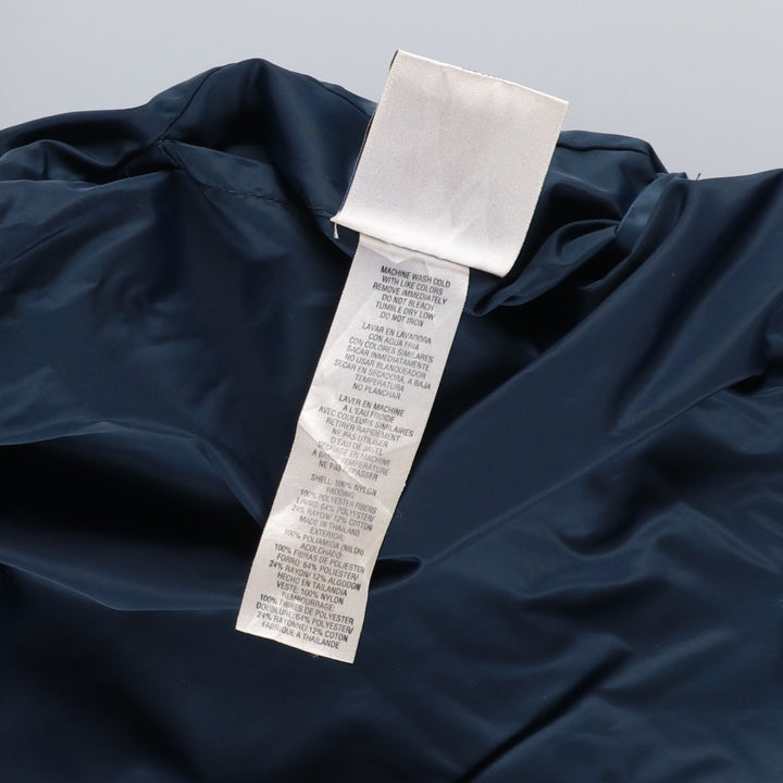 Vintage 80s-90'S adidas reversible back logo padded hoodie/puffer jacket, men's size XL Nylon turquoise blue Vintage Second Hand