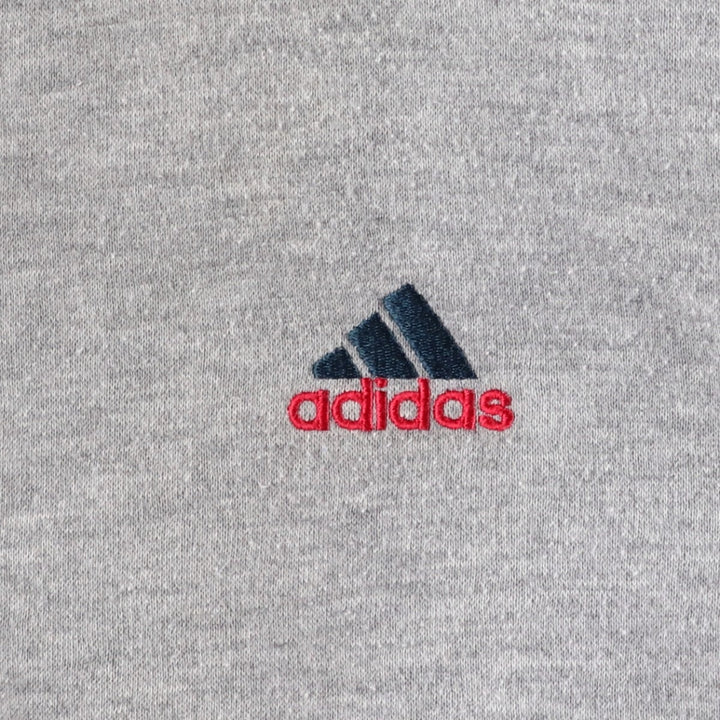 Vintage 80s-90'S adidas reversible back logo padded hoodie/puffer jacket, men's size XL Nylon turquoise blue Vintage Second Hand