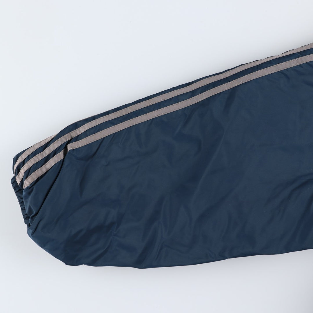 Vintage 80s-90'S adidas reversible back logo padded hoodie/puffer jacket, men's size XL Nylon turquoise blue Vintage Second Hand