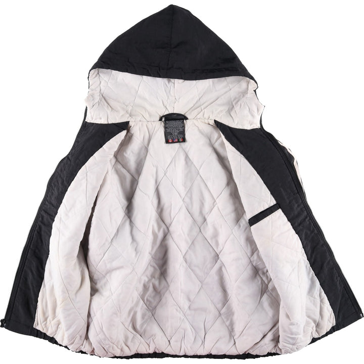 Vintage 1980'S Adidas padded hoodie/puffer jacket, size M, men's Nylon black type Vintage Second Hand