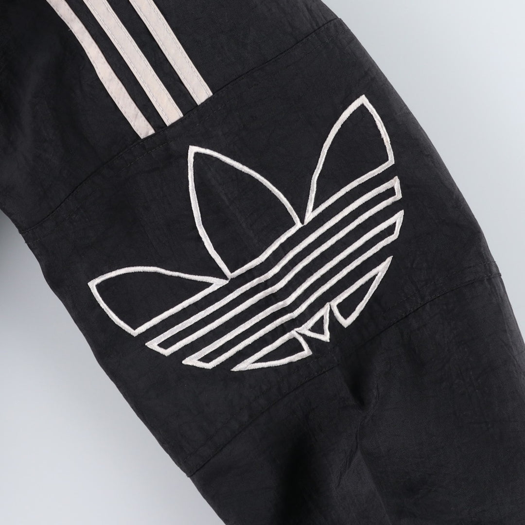 Vintage 1980'S Adidas padded hoodie/puffer jacket, size M, men's Nylon black type Vintage Second Hand