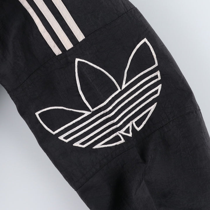 Vintage 1980'S Adidas padded hoodie/puffer jacket, size M, men's Nylon black type Vintage Second Hand