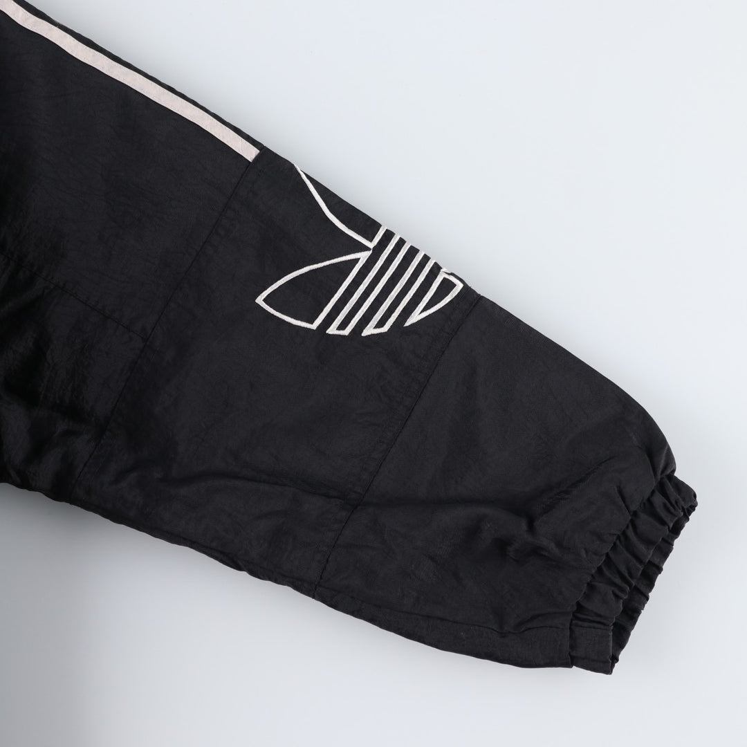 Vintage 1980'S Adidas padded hoodie/puffer jacket, size M, men's Nylon black type Vintage Second Hand