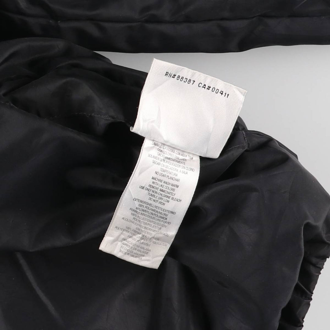 90s-00'S adidas reversible back logo padded hoodie/puffer jacket, men's size M Nylon black type Vintage Second Hand