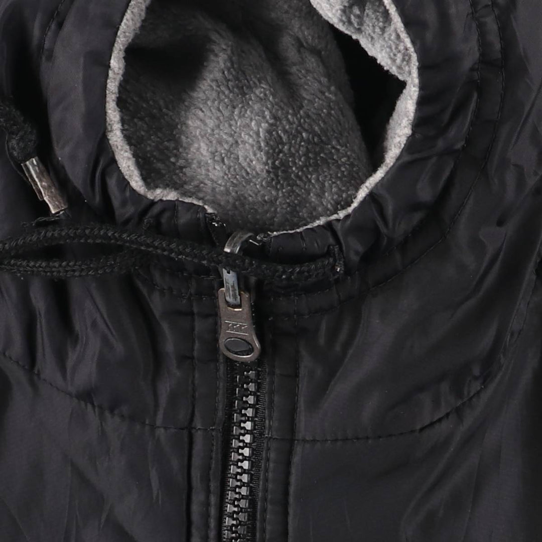 90s-00'S adidas reversible back logo padded hoodie/puffer jacket, men's size M Nylon black type Vintage Second Hand