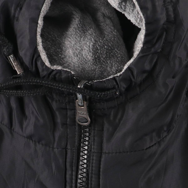 90s-00'S adidas reversible back logo padded hoodie/puffer jacket, men's size M Nylon black type Vintage Second Hand