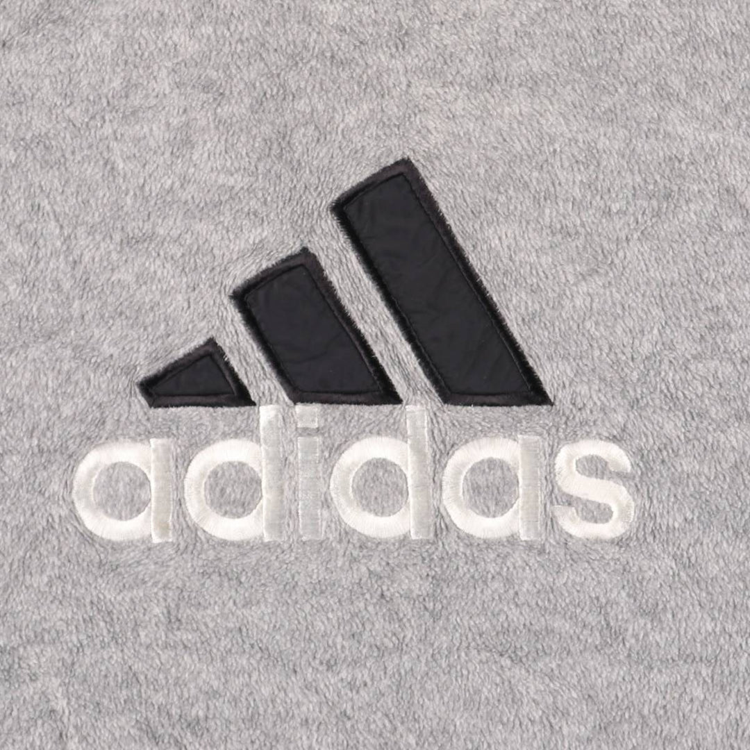 90s-00'S adidas reversible back logo padded hoodie/puffer jacket, men's size M Nylon black type Vintage Second Hand