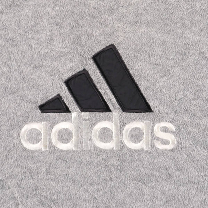 90s-00'S adidas reversible back logo padded hoodie/puffer jacket, men's size M Nylon black type Vintage Second Hand