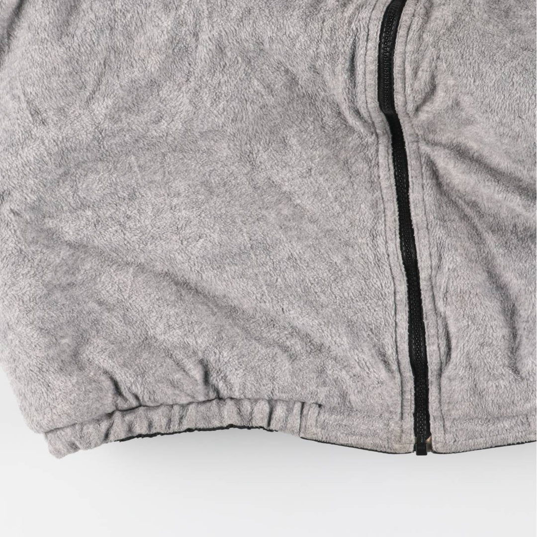 90s-00'S adidas reversible back logo padded hoodie/puffer jacket, men's size M Nylon black type Vintage Second Hand