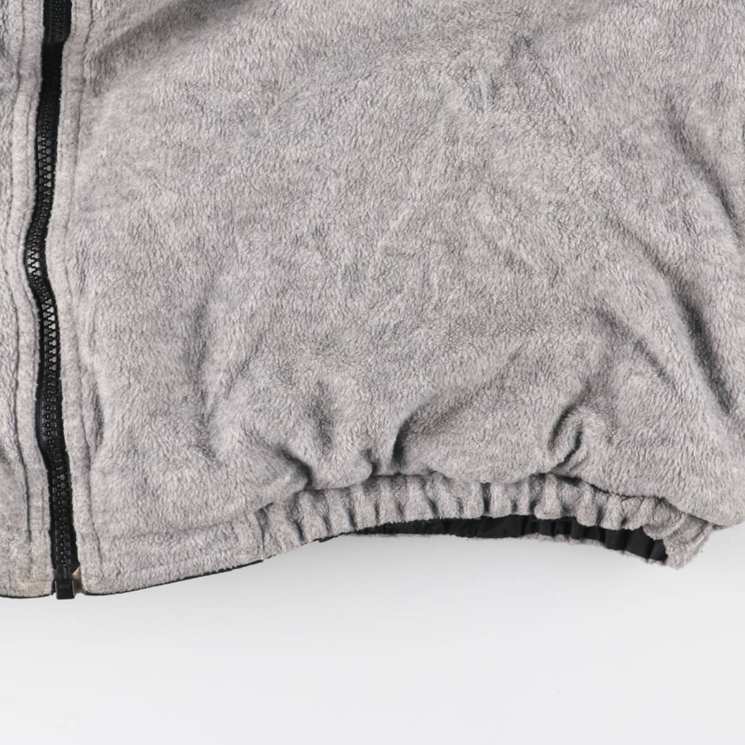 90s-00'S adidas reversible back logo padded hoodie/puffer jacket, men's size M Nylon black type Vintage Second Hand