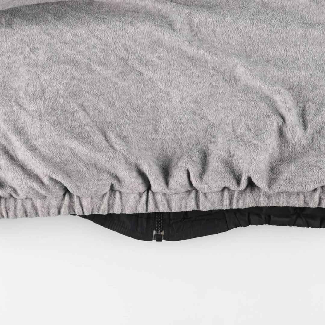 90s-00'S adidas reversible back logo padded hoodie/puffer jacket, men's size M Nylon black type Vintage Second Hand