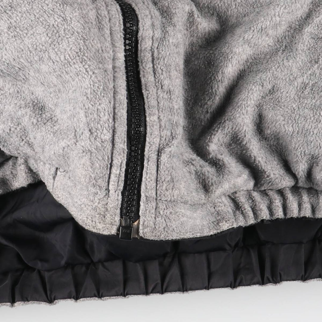 90s-00'S adidas reversible back logo padded hoodie/puffer jacket, men's size M Nylon black type Vintage Second Hand