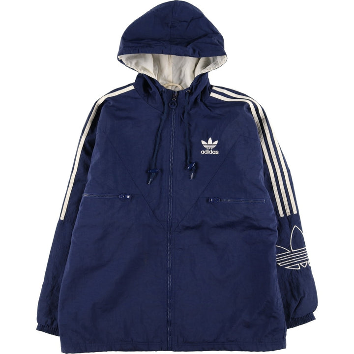 Vintage 90'S adidas padded puffer jacket, size S, men's Nylon blue type Vintage Second Hand