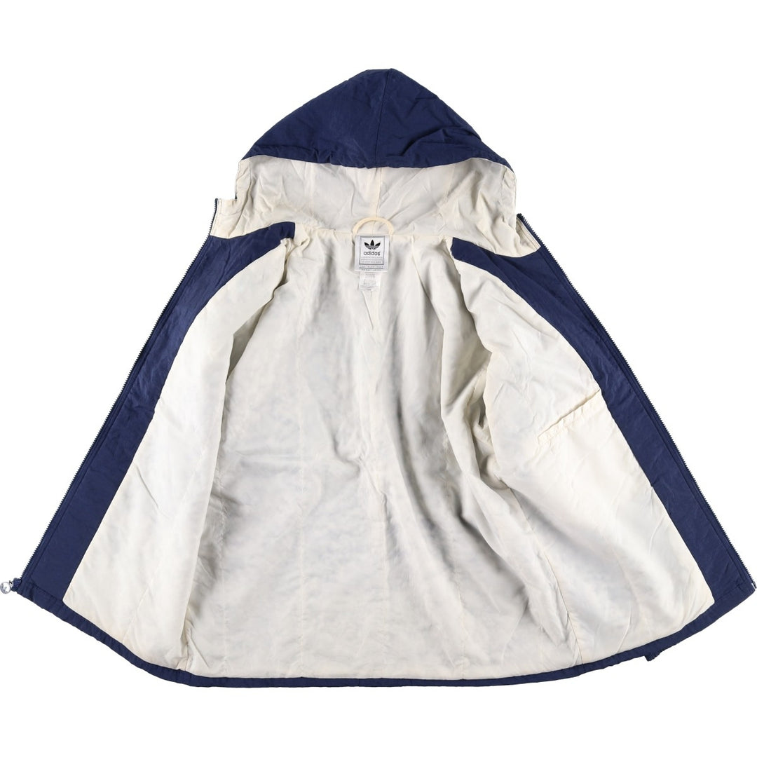 Vintage 90'S adidas padded puffer jacket, size S, men's Nylon blue type Vintage Second Hand