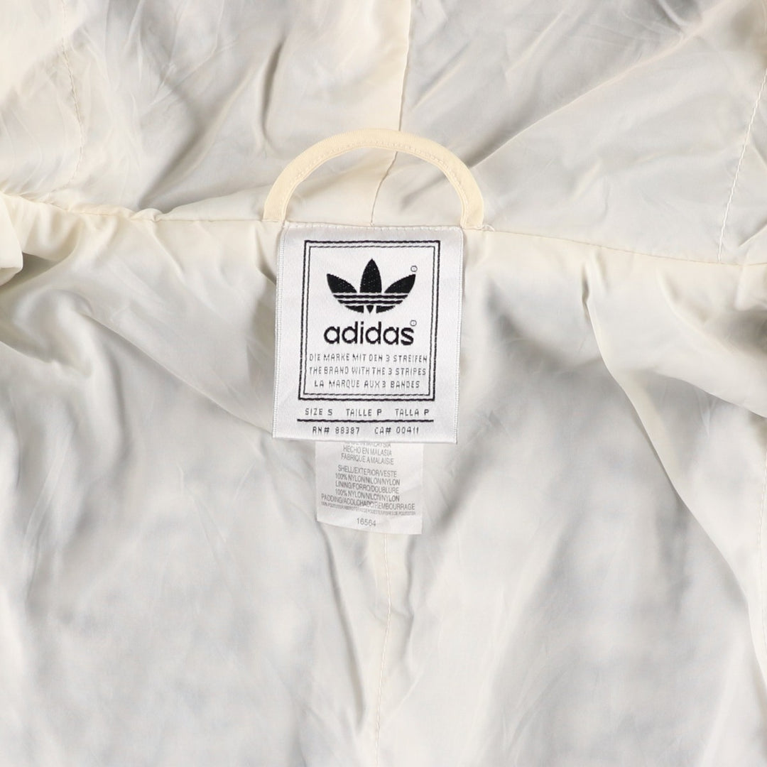 Vintage 90'S adidas padded puffer jacket, size S, men's Nylon blue type Vintage Second Hand