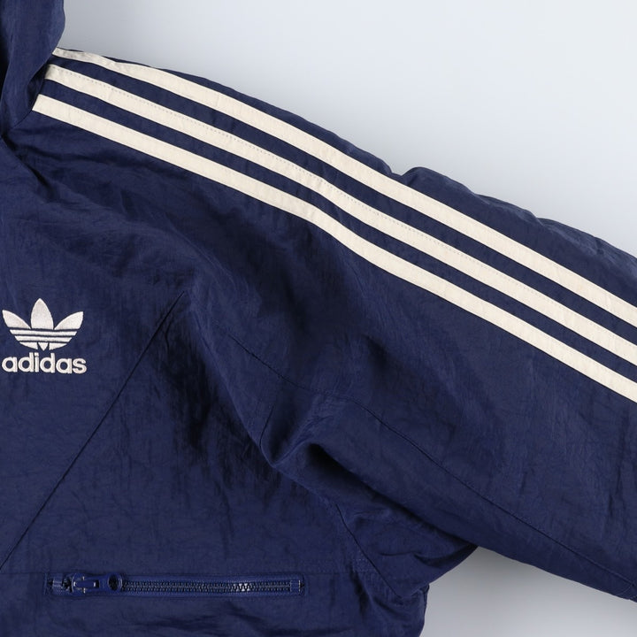Vintage 90'S adidas padded puffer jacket, size S, men's Nylon blue type Vintage Second Hand