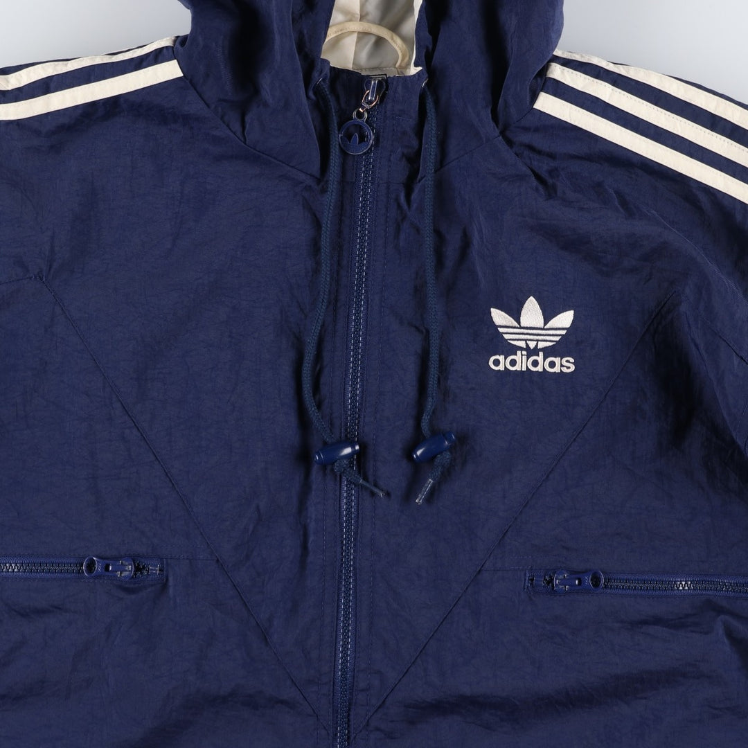 Vintage 90'S adidas padded puffer jacket, size S, men's Nylon blue type Vintage Second Hand