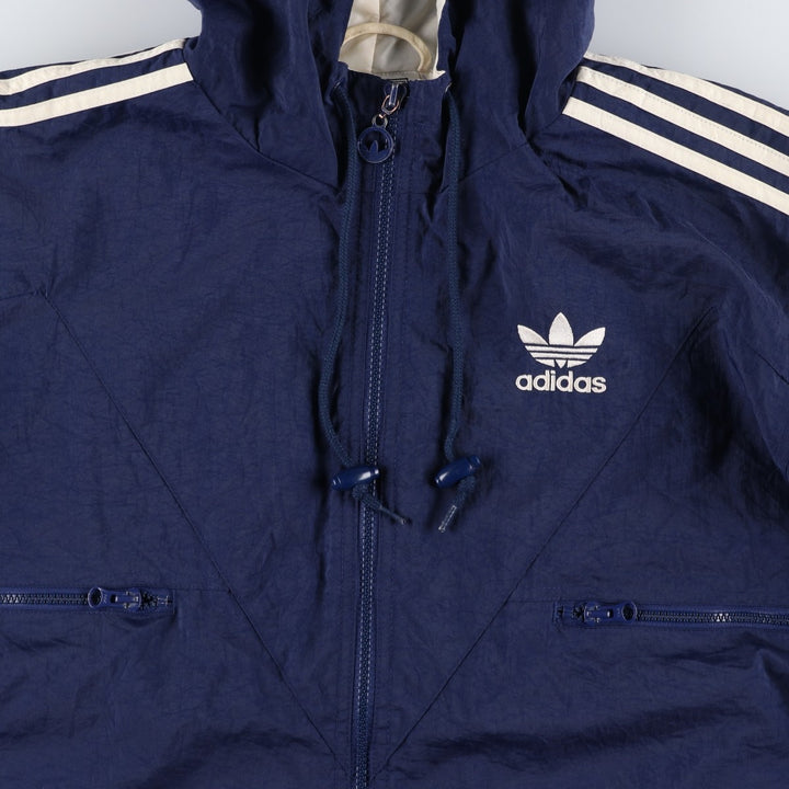 Vintage 90'S adidas padded puffer jacket, size S, men's Nylon blue type Vintage Second Hand