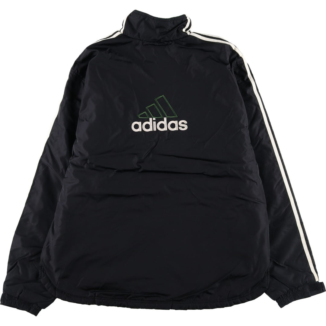 90s-00'S Adidas padded puffer jacket, men's size L Nylon black type Vintage Second Hand