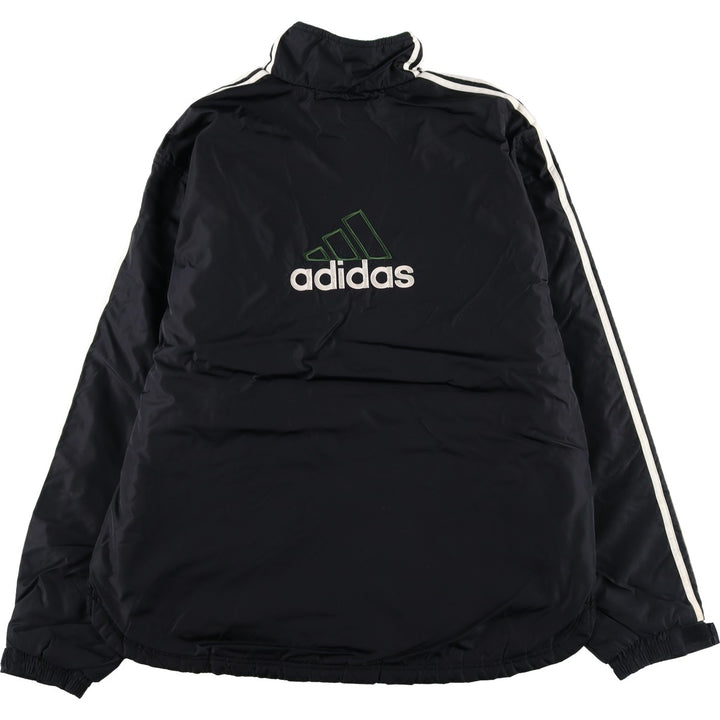 90s-00'S Adidas padded puffer jacket, men's size L Nylon black type Vintage Second Hand