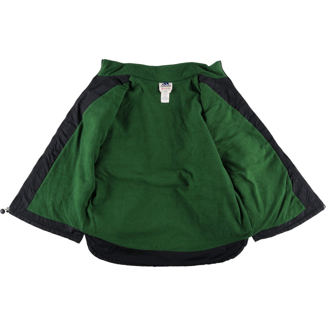 90s-00'S Adidas padded puffer jacket, men's size L Nylon black type Vintage Second Hand