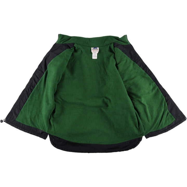 90s-00'S Adidas padded puffer jacket, men's size L Nylon black type Vintage Second Hand