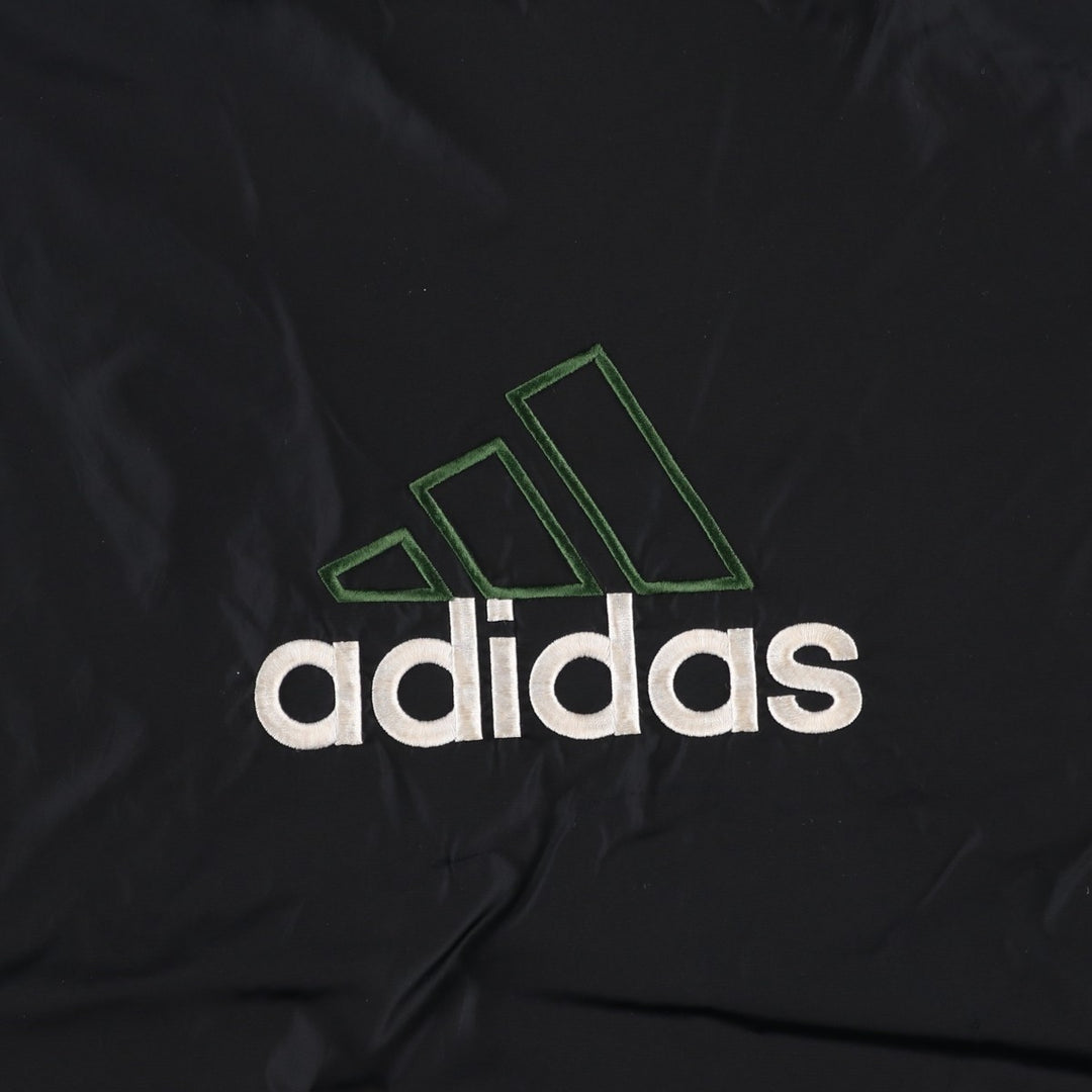 90s-00'S Adidas padded puffer jacket, men's size L Nylon black type Vintage Second Hand