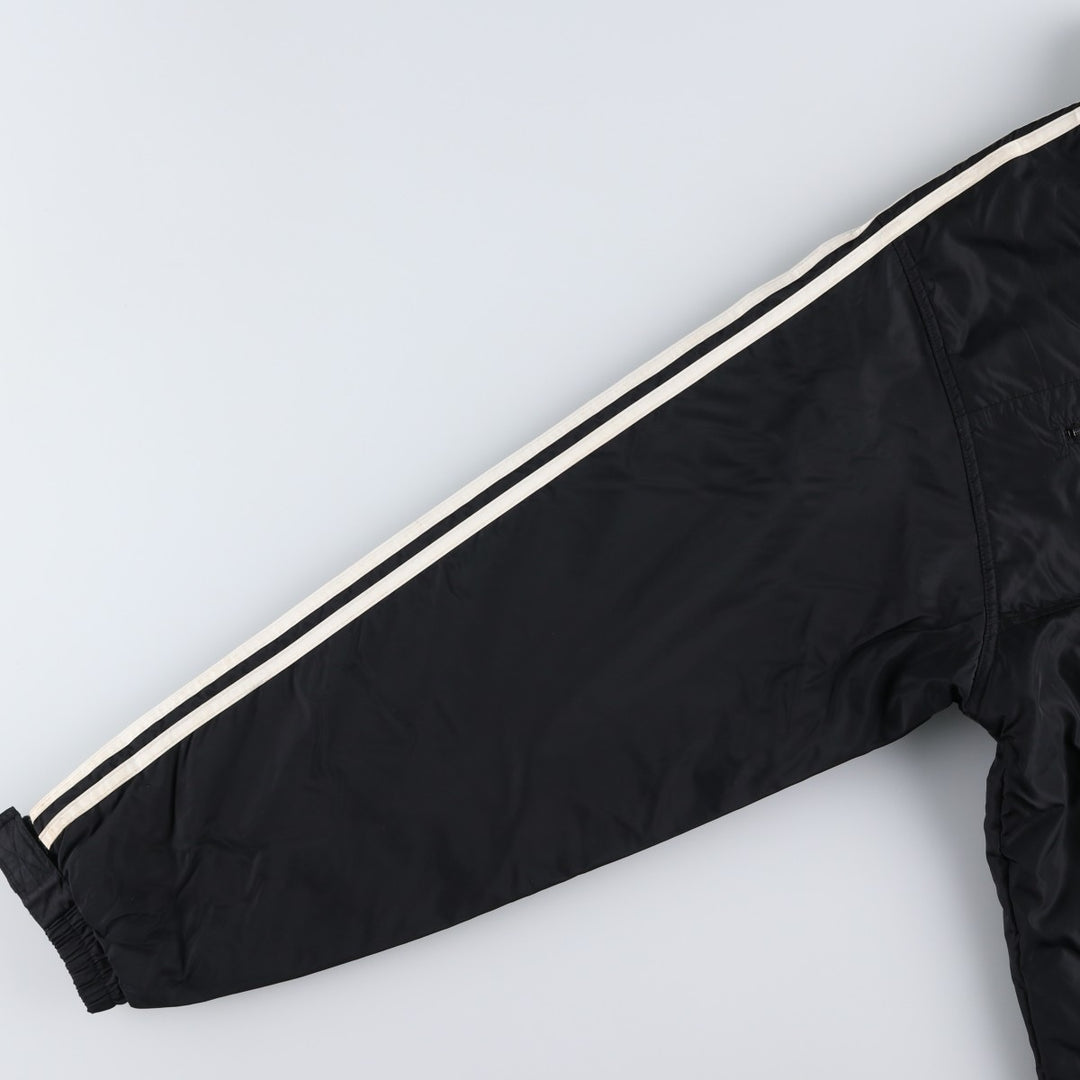 90s-00'S Adidas padded puffer jacket, men's size L Nylon black type Vintage Second Hand