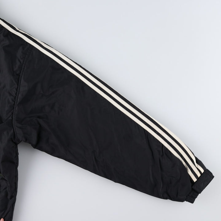 90s-00'S Adidas padded puffer jacket, men's size L Nylon black type Vintage Second Hand