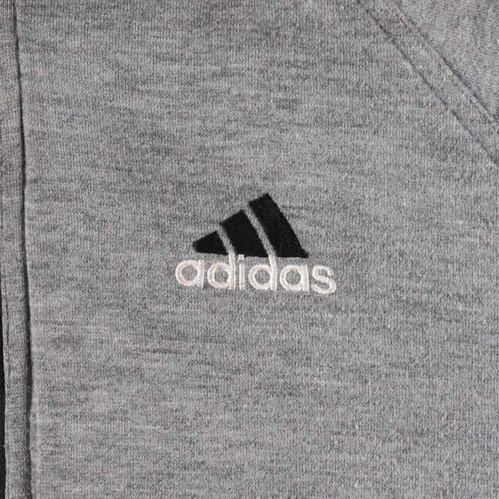 90s-00'S adidas reversible back logo padded hoodie/puffer jacket, men's size L Nylon black type Vintage Second Hand