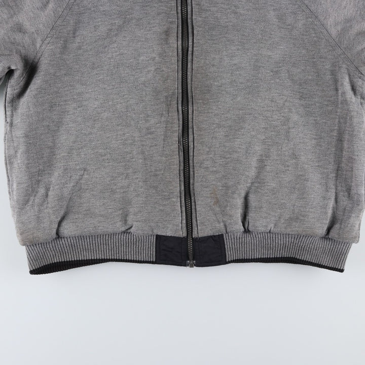 90s-00'S adidas reversible back logo padded hoodie/puffer jacket, men's size L Nylon black type Vintage Second Hand