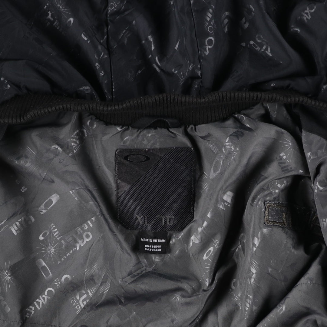 Oakley OAKLEY padded hoodie puffer jacket men's XL polyester black type Vintage Second Hand